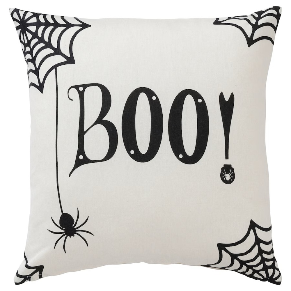 IKEA KUSTFYR Cushion cover, white/black, 20x20 " NEW